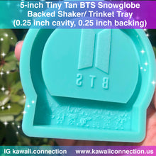 Load image into Gallery viewer, HUGE 5-inch BTS KPop TinyTan Snowglobe Backed Shaker or Trinket Tray Silicone Mold (0.25 inch cavity depth + 0.25 inch backing)

