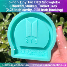 Load image into Gallery viewer, HUGE 5-inch BTS KPop TinyTan Snowglobe Backed Shaker or Trinket Tray Silicone Mold (0.25 inch cavity depth + 0.25 inch backing)
