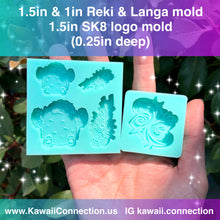Load image into Gallery viewer, SK8 the Infinity Logo, Reiki &amp; Langa Skateboard Anime *YOU CHOOSE* (0.25 inch cavity depth) Silicone Mold for Custom Resin Charms and Pins
