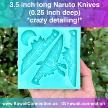 Load image into Gallery viewer, 3.5 inch long Anime Decorative Knives (0.25 inch deep) Silicone Mold for Custom Resin Accessories
