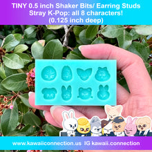 Load image into Gallery viewer, Stray Kids SKZoo 1-inch Tall Charms w/ Built-in Loop (0.125 inch deep) K-Pop Silicone Mold for Resin
