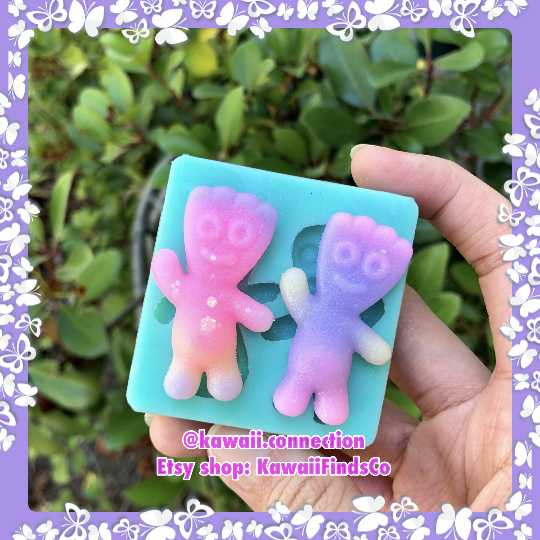 Candy Kids 1.75 inch tall READ DESCIPTION Silicone Mold Palette for Resin Deco Charms Cabochons for Bag Key Earrings Charms Shaker DIY