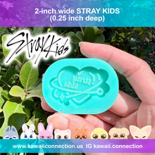 Load image into Gallery viewer, Stray Kids or Stay 2-inch wide Heart Design (0.25 inch deep)K-Pop Silicone Mold for Resin
