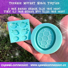 Load image into Gallery viewer, TMNT Turtles Shaker Bits/ Earring Studs, Backed Shaker or 1-inch Cabs (YOU CHOOSE) Silicone Mold for Custom Resin Deco Bag Charms Needle Minder Zip Pulls DIY
