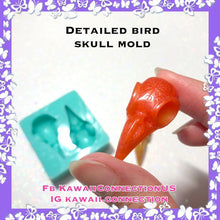 Load image into Gallery viewer, Detailed Bird Skull Silicone Mold Palette for Resin Deco Charms Cabochons Pendants Necklace Bag 34x17mm
