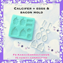 Load image into Gallery viewer, Fire Demon w Bacon and Eggs (Multiple Designs available) Silicone Mold Palette for Resin Deco Charms Cabochons for Shaker Bag Key Charms
