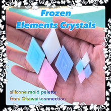 Load image into Gallery viewer, SET of 2 Frozen Elements Crystals Silicone Mold Palettes for Resin Pendants Charms Shaker Cabochons
