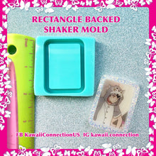 Load image into Gallery viewer, Rounded Rectangle (2 inch) Backed Shaker Silicone Mold for Resin Bag and Key Charms
