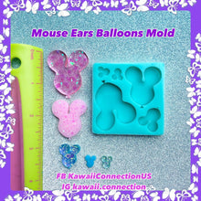 Load image into Gallery viewer, Mouse Ears Balloon Silicone Mold Palette for Resin Pendants Keychain Shaker Charms Cabochons
