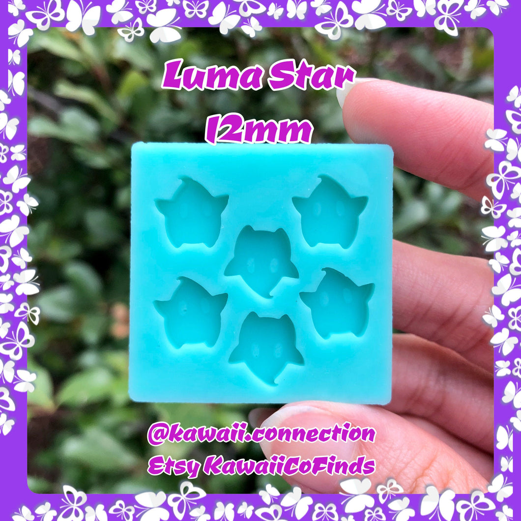 TINY Luma Star 12mm Game Shaker Bits Silicone Mold Palette for Resin Deco Bag Earrings Studs Shaker Charms DIY
