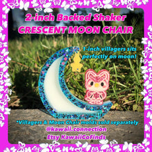 Load image into Gallery viewer, 2 inches Crescent Moon Chair Backed Shaker from Game Villager Silicone Mold Palette for Custom Keychain Necklace Pendant Deco Charm
