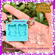 Load image into Gallery viewer, 2-inch or 1-inch Blathers Celeste Silicone Mold Palette for Custom Resin Figure for Keychain Charm
