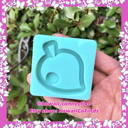 Leaf Backed Shaker from Game Villager Silicone Mold Palette for Custom Resin Keychain Deco Charm