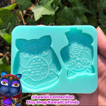 Load image into Gallery viewer, 2 inches Katrina Fortune Teller Animal Game Silicone Mold for Custom Resin Deco Bag Keychain Pendant Charms DIY
