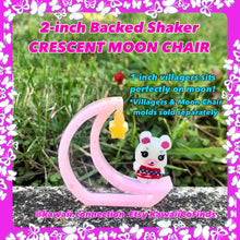 Load image into Gallery viewer, 2 inches Crescent Moon Chair Backed Shaker from Game Villager Silicone Mold Palette for Custom Keychain Necklace Pendant Deco Charm

