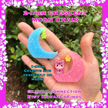 Load image into Gallery viewer, 2 inches Crescent Moon Chairs (Left and Right) from Game Villager Silicone Mold Palette for Custom Keychain Necklace Pendant Deco Charm
