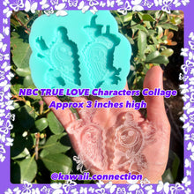 Load image into Gallery viewer, 3 inches NBC True Love Characters Collage Detailed Silicone Mold for Custom Resin Decor or Bag Charms SEE DESCRIPTION for size details
