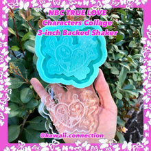 Load image into Gallery viewer, 3 inches NBC True Love Characters Collage Backed Shaker Silicone Mold for Custom Resin Little Trinket Tray or Bag Charms
