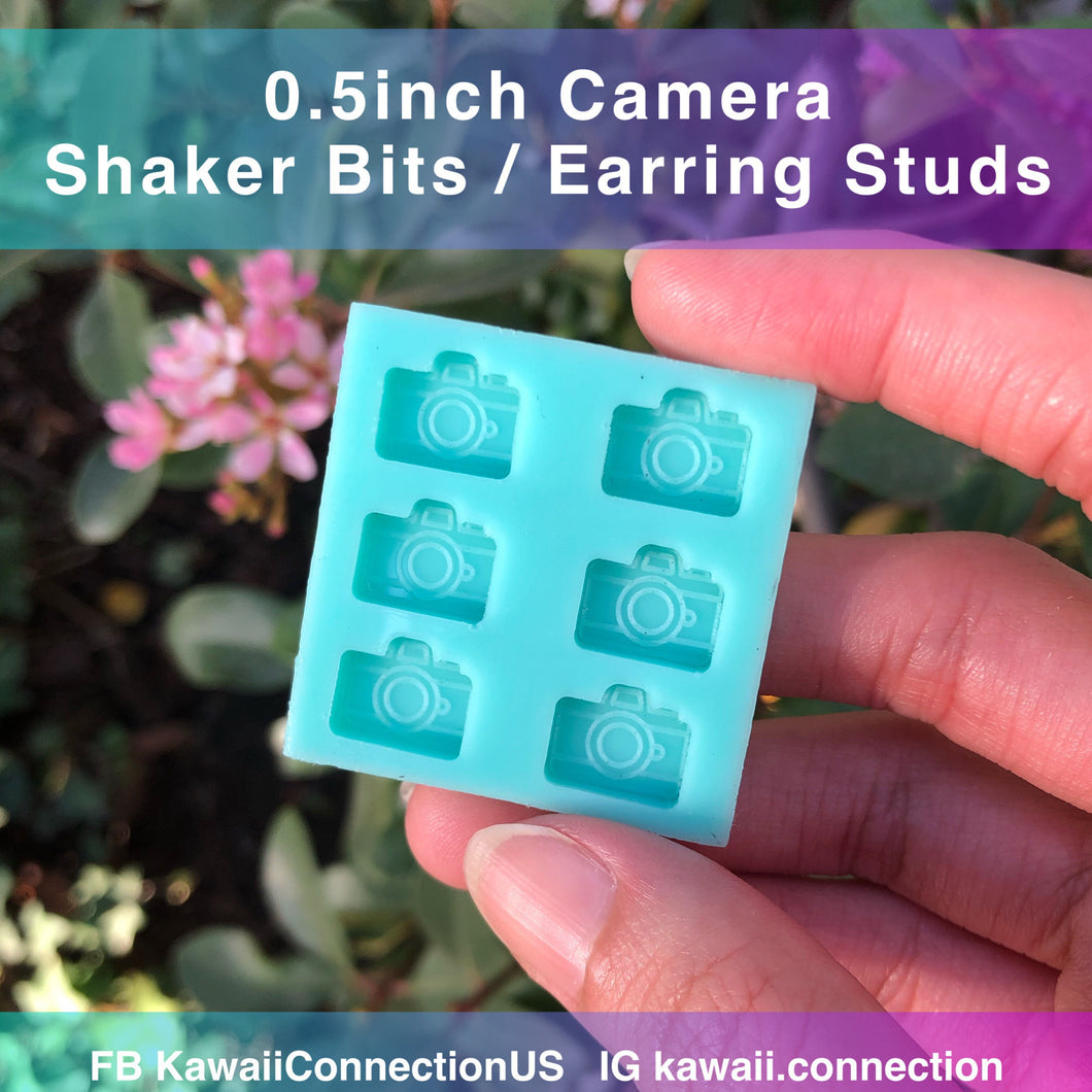 TINY Camera Photography Shaker Bits Silicone Mold Palette Set for Resin Deco Earrings Studs  Shaker Charms DIY