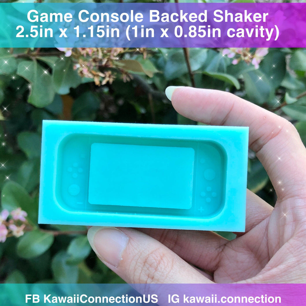 2.5-inch Game Console Handheld Backed Shaker Silicone Mold for Resin Plaster or Wax Melt for Custom Keychain or Bag Charm