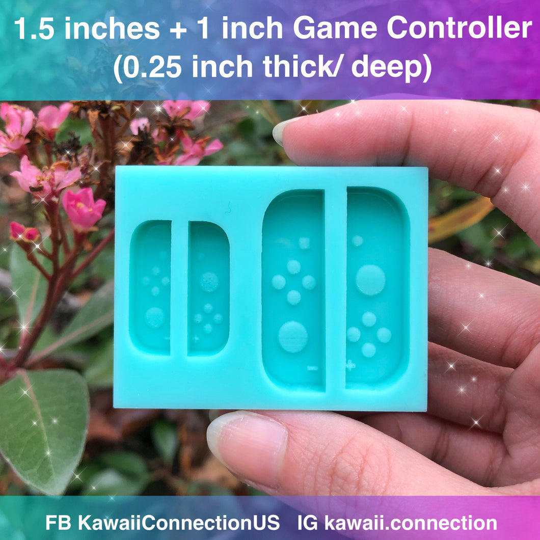 1 inch + 1.5 inches Game Controller Silicone Mold Palette for Resin Deco Charms Cabochons