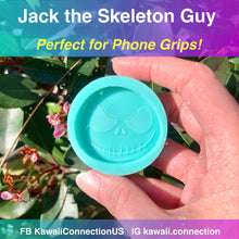 Load image into Gallery viewer, 1.75 inches Jack The Skeleton Guy Silicone Mold for Custom Resin Phone Grip or Bag Charms Keychain
