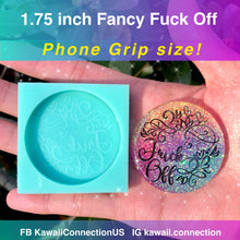 Load image into Gallery viewer, 1.75 inch Fancy Elegant Fuck Off for Custom Resin Clay Charms Perfect for Phone Grip
