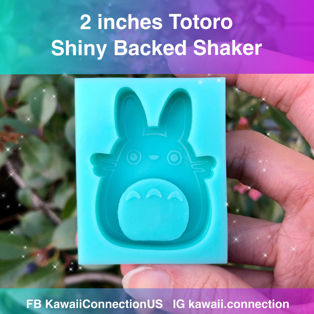 2 inches Totoro Forest Spirit Backed Shaker Anime Silicone Mold Palette for Resin Deco Charms DIY