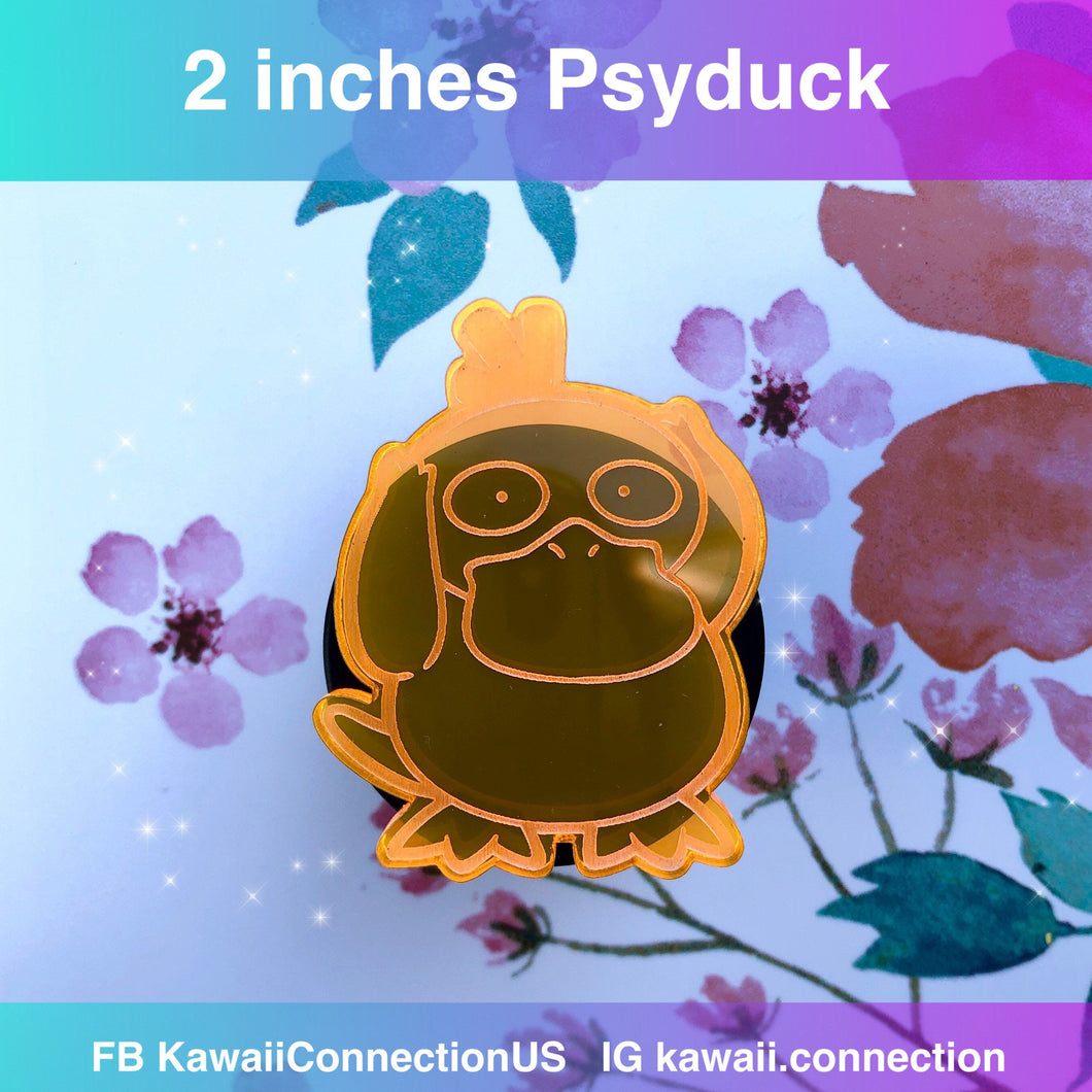 2 inches Psyduck Silicone Mold for Custom Resin Deco Charms Cabochons - Can Work as Phone Grip size