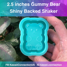 Load image into Gallery viewer, 1.75 inches High Gummy Bear Shiny Backed Shaker Silicone Mold for Custom Resin Bag and Key Charms
