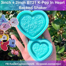 Load image into Gallery viewer, You *Choose* Backed Shaker K-Pop BT21 BTS Love Silicone Mold for Resin Plaster Deco Keychain Bag Charms
