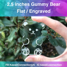 Load image into Gallery viewer, 2.5 inches High FLAT Gummy Bear Bag Charms Keychain Plaster Wax Resin Kawaii Silicone Mold
