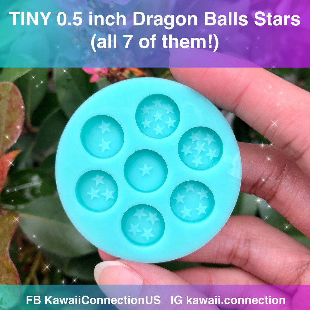 TINY 0.5 inch Anime Star Balls Mold Palette for Resin Deco Bag Small Stud Earrings Shaker Charms DIY