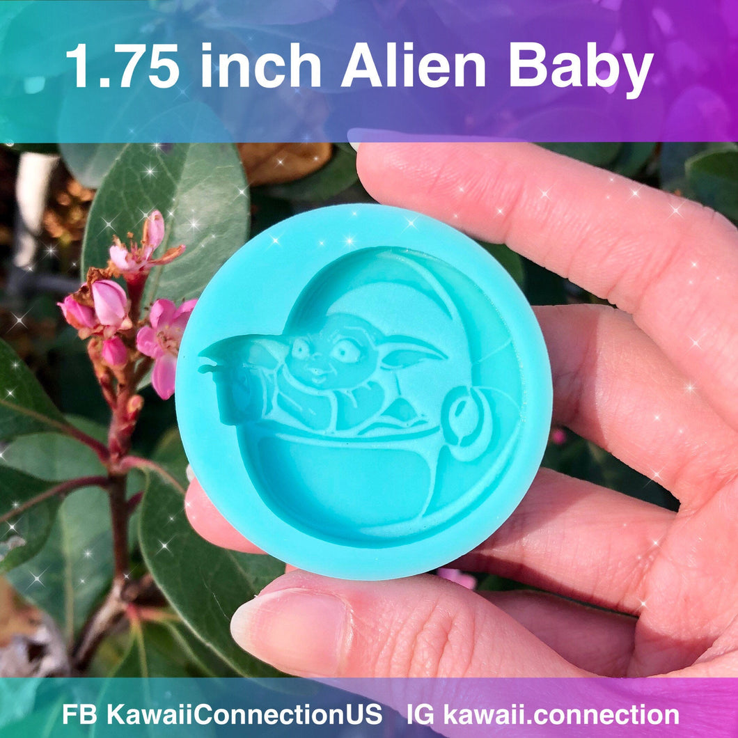Grip Size Baby Alien in Pod Resin Silicone Mold for Bag Charms, Key Chains, Phone Deco