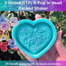 Load image into Gallery viewer, You *Choose* Backed Shaker K-Pop BT21 BTS Love Silicone Mold for Resin Plaster Deco Keychain Bag Charms
