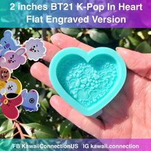 Load image into Gallery viewer, You *Choose* FLAT / Engraved K-Pop BT21 BTS Love Silicone Mold for Resin Plaster Deco Keychain Bag Charms
