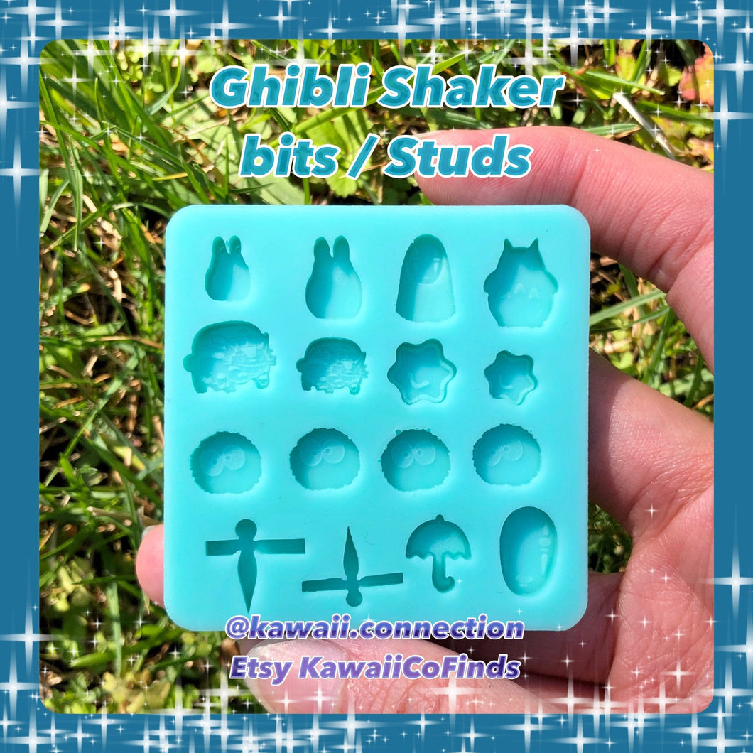 TINY 0.5 inch Forest Spirit Movie Shaker Bits Silicone Mold Palette for Resin Plaster Wax Melts Charms DIY