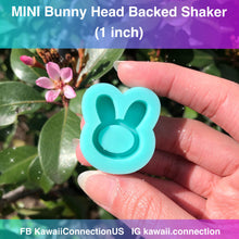 Load image into Gallery viewer, MINI 0.85 inch to 1 inch Animal Heads Cat Bear Bunny Backed Shaker Silicone Mold for Custom Resin Charms Pendants Dangle Earrings
