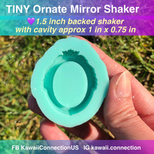Load image into Gallery viewer, TINY 1.5 inch high Magic Ornate Mirror Shiny Backed Shaker + TINY 0.7 inch &amp; 0.5 inch Bits Silicone Mold Palette for Resin Craft
