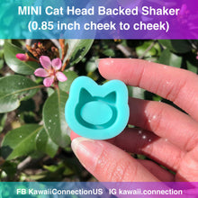 Load image into Gallery viewer, MINI 0.85 inch to 1 inch Animal Heads Cat Bear Bunny Backed Shaker Silicone Mold for Custom Resin Charms Pendants Dangle Earrings
