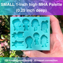Load image into Gallery viewer, SMALL 1-inch high Anime Characters (0.25 inch thick/ deep) Silicone Mold for Custom Resin Cabochons Charms
