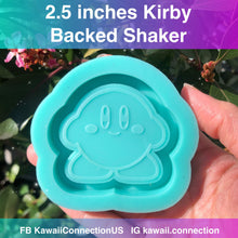 Load image into Gallery viewer, 1.75inch or 2.5inches Pink Puff Guy Shiny Backed Shaker Silicone Mold Palette for Anime Resin Deco Charms DIY
