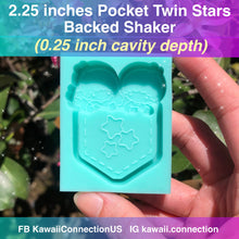 Load image into Gallery viewer, 2.25 inches high Pocket Twins Backed Shaker Silicone Mold for Resin Bag and Key Charms
