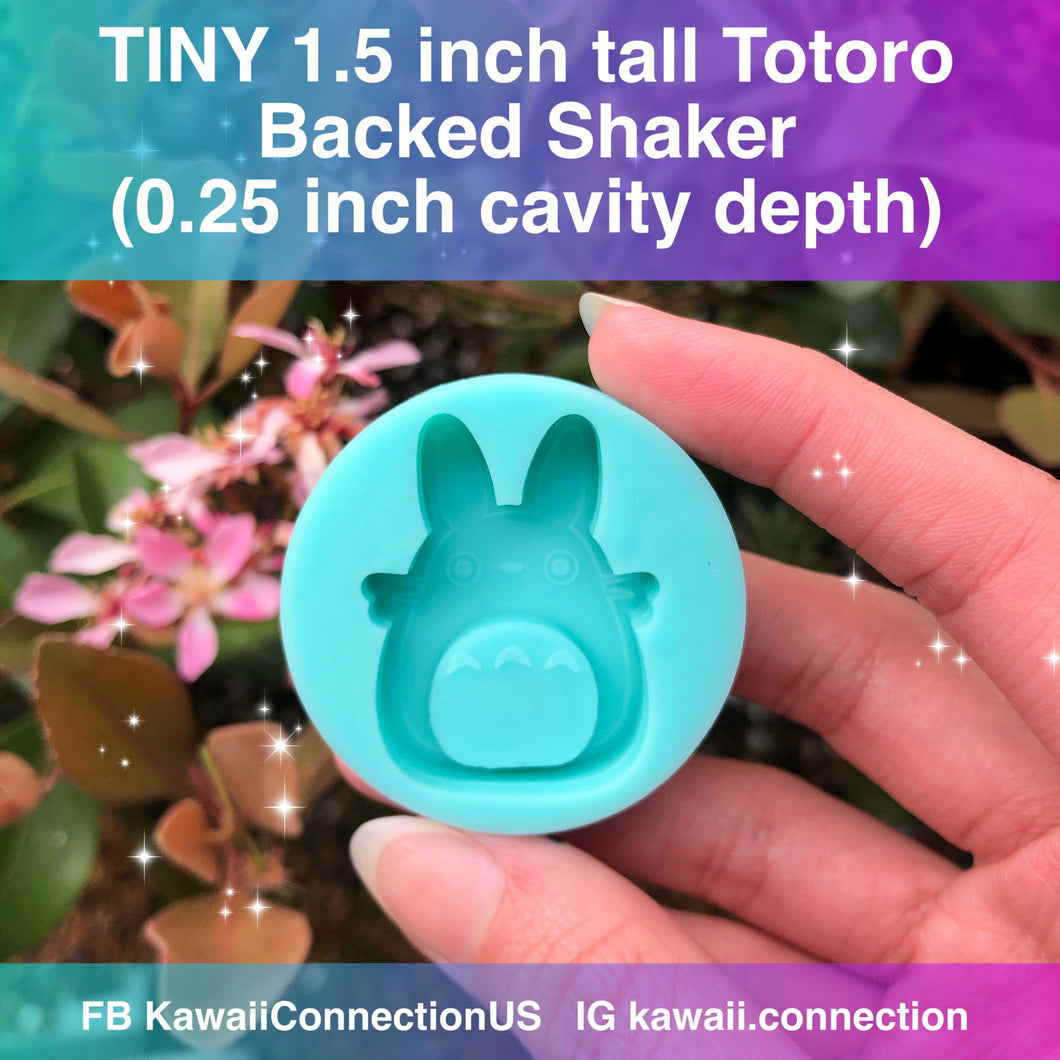 TINY 1.5 inches Forest Spirit Backed Shaker Anime Silicone Mold Palette for Resin Deco Charms DIY