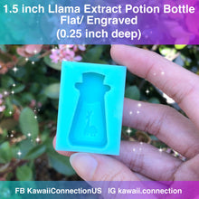 Load image into Gallery viewer, 2.5inch or 1.5inch Llama Extract Potion Bottle Silicone Mold for Resin Shaker + Bits Needle Minder Stitch Marker Wax Melt Soap Charms DIY
