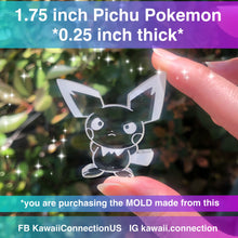 Load image into Gallery viewer, 1.75 inch (0.25 inch deep) Pichu Japanese Game Character Silicone Mold for Resin Charms Stitch Markers Zip Pull
